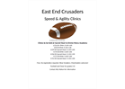 East End Crusaders - Speed and Agility Camps